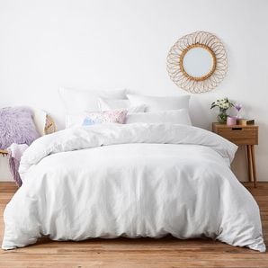 Linen Cotton Quilt Cover Set White Target Australia