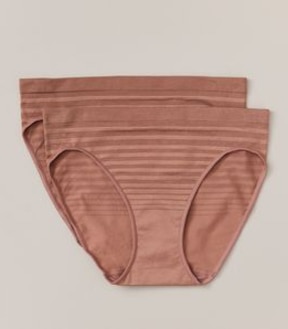 2 Pack Matte and Shine Seamfree Bikini Briefs