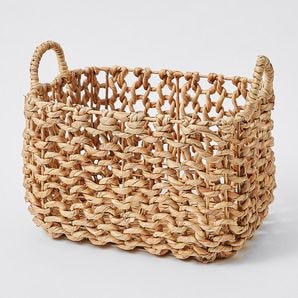 Open Weave Rectangular Storage Basket - Medium