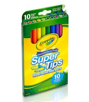 Crayola 10 Pack SuperTips Washable Markers