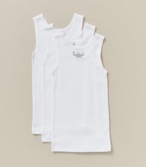 3 Pack Organic Cotton Vests