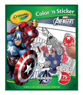 Crayola Colour & Sticker Book - Marvel Avengers
