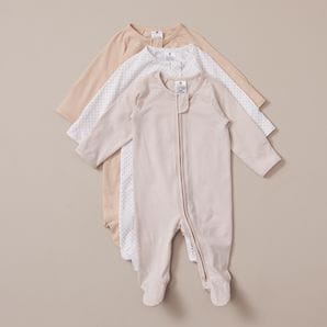 3 Pack Baby Organic Cotton Coveralls – Target Australia