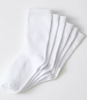 6 Pack Maxx Crew School Socks