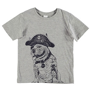 Short Sleeve Sea Dog Print T-Shirt 