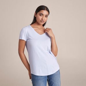Modal/Elastane V-Neck T-Shirt | Target Australia