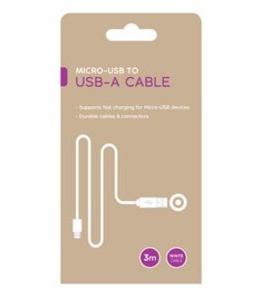 Micro USB to USB-A 3M Cable