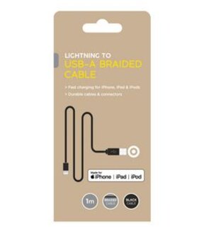Lightning to USB-A 1M Braided Cable