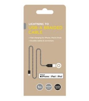 Lightning to USB-A 1M Braided Cable
