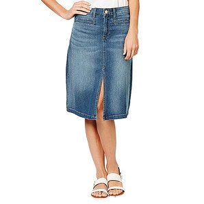 A-Line Denim Skirt - Light Wash 