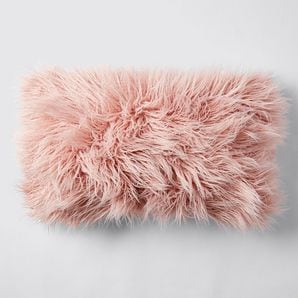 blush pink fluffy cushions