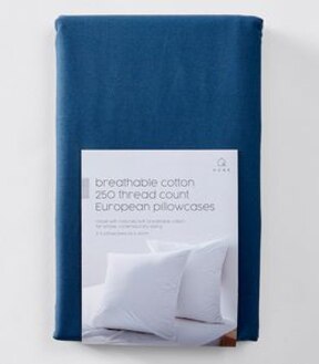 2 Pack 250 Thread Count Cotton European Pillowcases