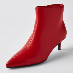 target red ankle boots