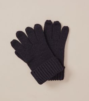 Knitted Gloves - Navy Blue