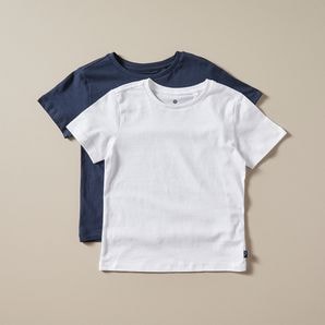 Organic Cotton 2 Pack T-shirts - Navy 