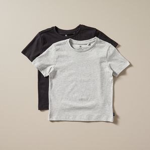 Organic Cotton 2 Pack T-shirts - Grey 