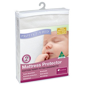 Protect-A-Bed Terry Bassinet Mattress Protector Fitted | Target Australia
