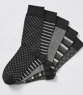 Maxx 5 Pack Business Socks - Black