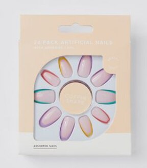 24 Pack Artificial Nails with 1.5ml Adhesive