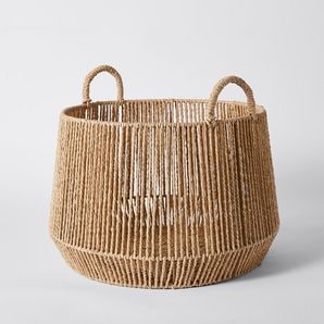 Natural Large Belly Paper Cord Basket – Target Australia