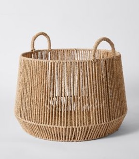 Natural Large Belly Paper Cord Basket