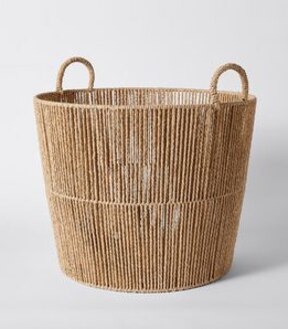 Natural Large Round Paper Cord Basket