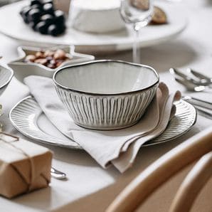 Kitchenware Sango Portura 16 Piece Dinnerware Set Zip Front Waist