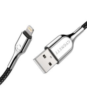 Cygnett Armoured Lightning To USB-A Cable-10cm Black