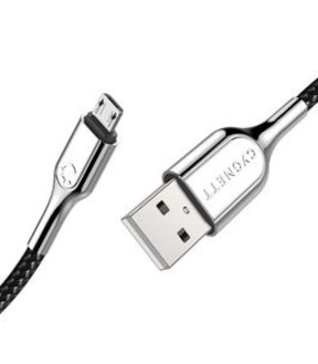 Cygnett Armoured Micro USB to USB-A Braided Cable 1M Black
