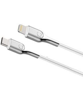 Cygnett Armoured Lightning to USB-C Cable-1m White