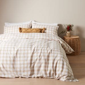 Emmet Gingham Linen/Cotton Quilt Cover Set – Target Australia