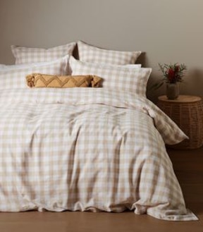 Emmet Gingham Linen/Cotton Quilt Cover Set