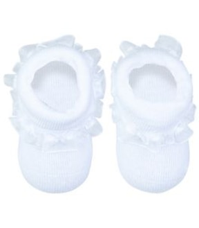 Underworks Baby Organza Trim Socks