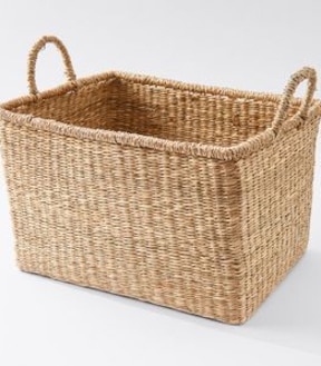 Closed Weave Rectangle Seagrass Basket