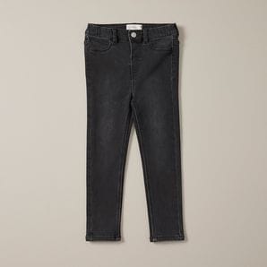 Ella Wonder Denim Jeggings - Black 