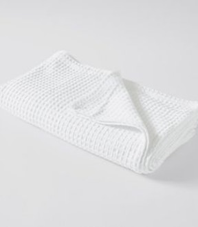 Chunky Waffle Blanket - White