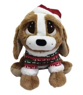 Christmas Puppy Plush with Sweater 27cm