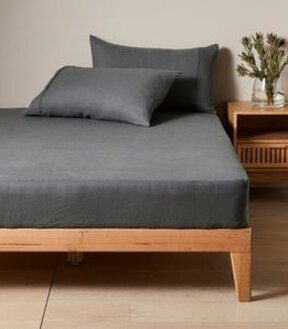 Premium Linen Fabric Fitted Sheet