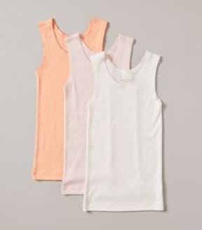 3 Pack Organic Cotton Singlets
