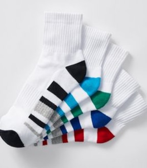 Maxx 5 Pack Quarter Crew Sport Socks - White