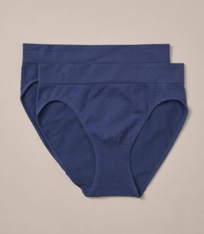 2 Pack Cotton Seamfree High Cut Briefs