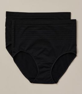 2 Pack Extended Sizing Matte and Shine Seamfree Full Briefs; Style: LFK29860