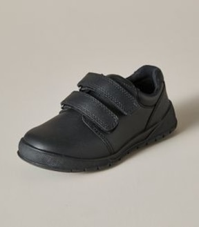 Kids Youth Good Fit Double Strap Leather School Shoes