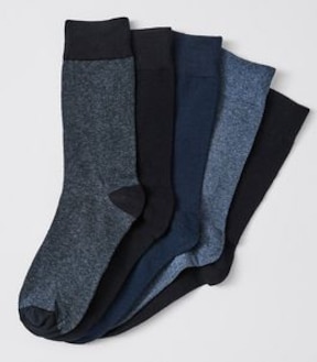 Maxx 5 Pack Business Socks - Navy