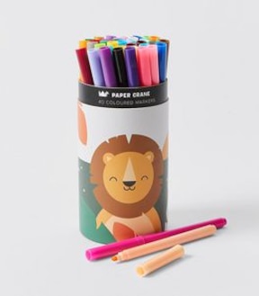 Paper Crane 40 Pack Lion Coloured Markers