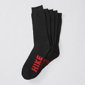 Men's 5 Pack Work Technology Hike Socks - Black