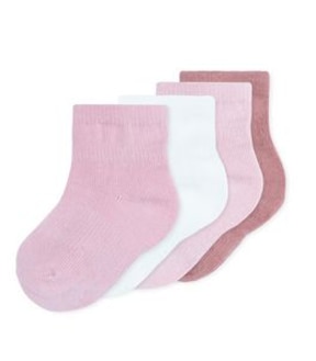 4 Pack Underworks Baby Organic Cotton Crew Socks