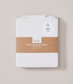 bub. Organic Cotton Fitted Bassinet Sheet
