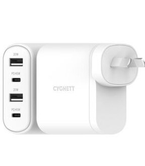 Cygnett PowerPlus 45W PD Multiport Wall Charger AU White