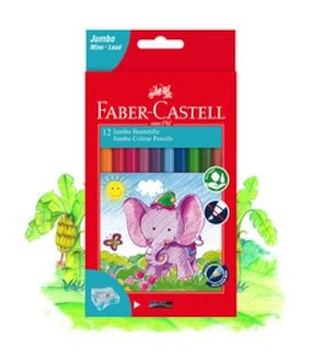 Faber Castell 12 Pack Jumbo Classic Colour Pencils